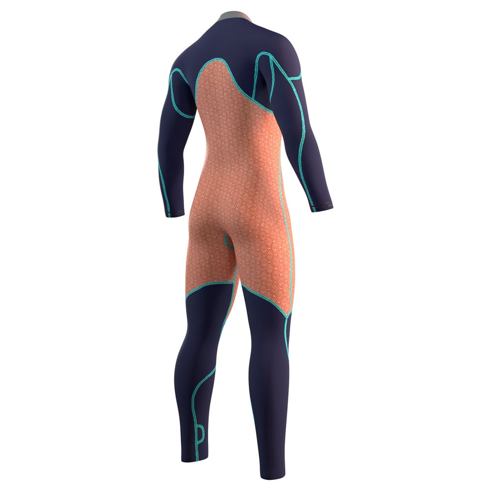 Mystic Majestic fullsuit wetsuit heren 4/3mm borstrits navy blauw 4