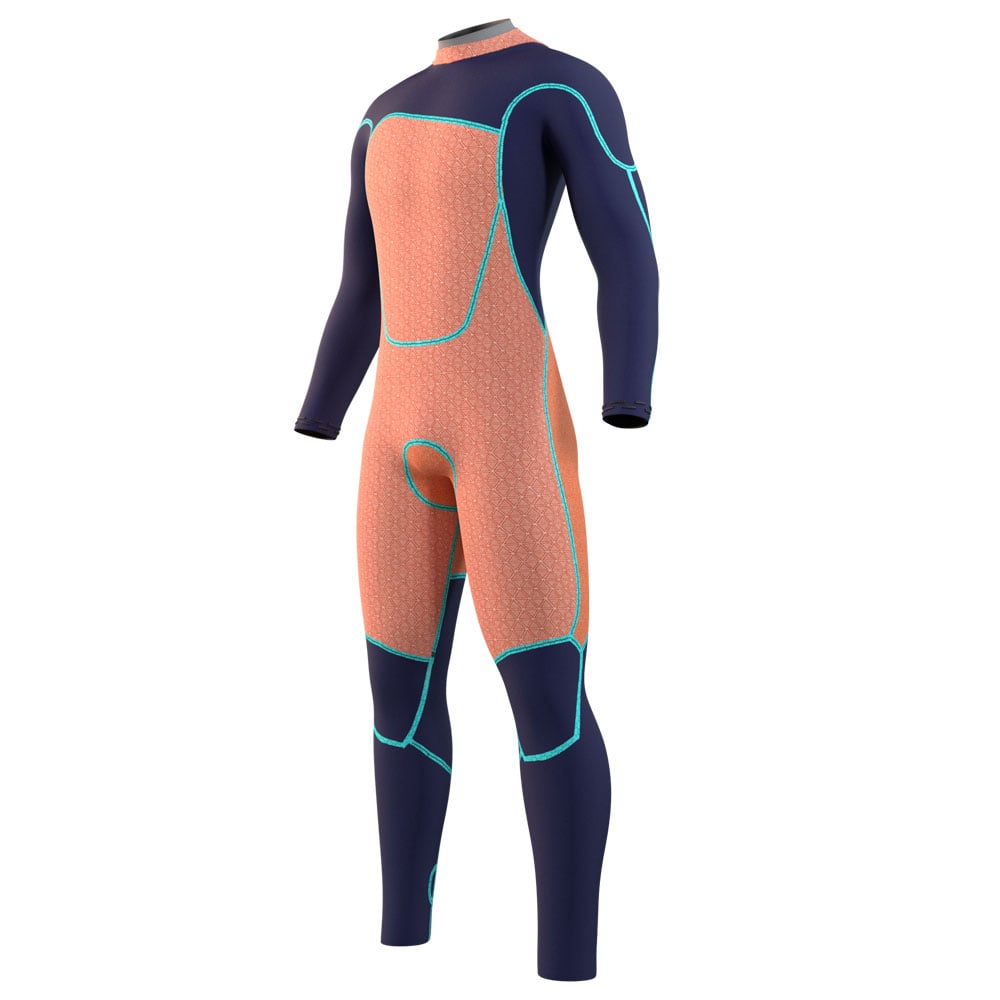 Mystic Majestic fullsuit wetsuit heren 5/4mm rugrits navy blauw 3