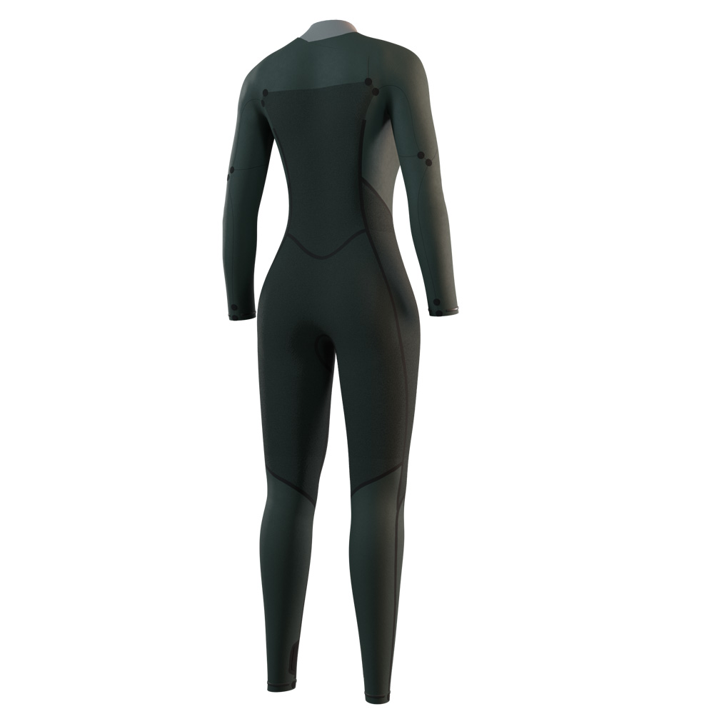 Mystic Haven fullsuit wetsuit 4/3 mm borstrits dames zwart 4