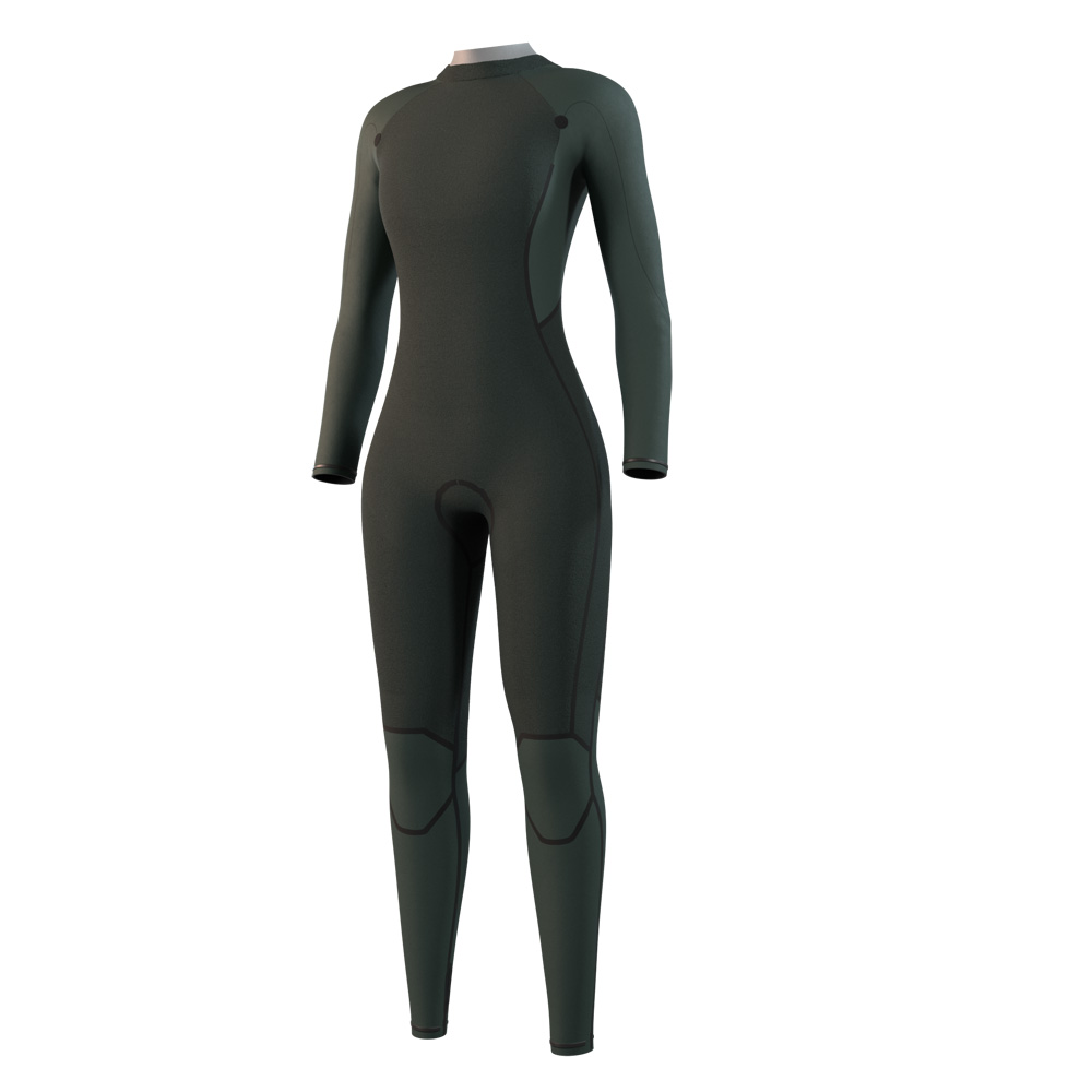 Mystic Haven fullsuit wetsuit 4/3 mm rugrits dames zwart 3