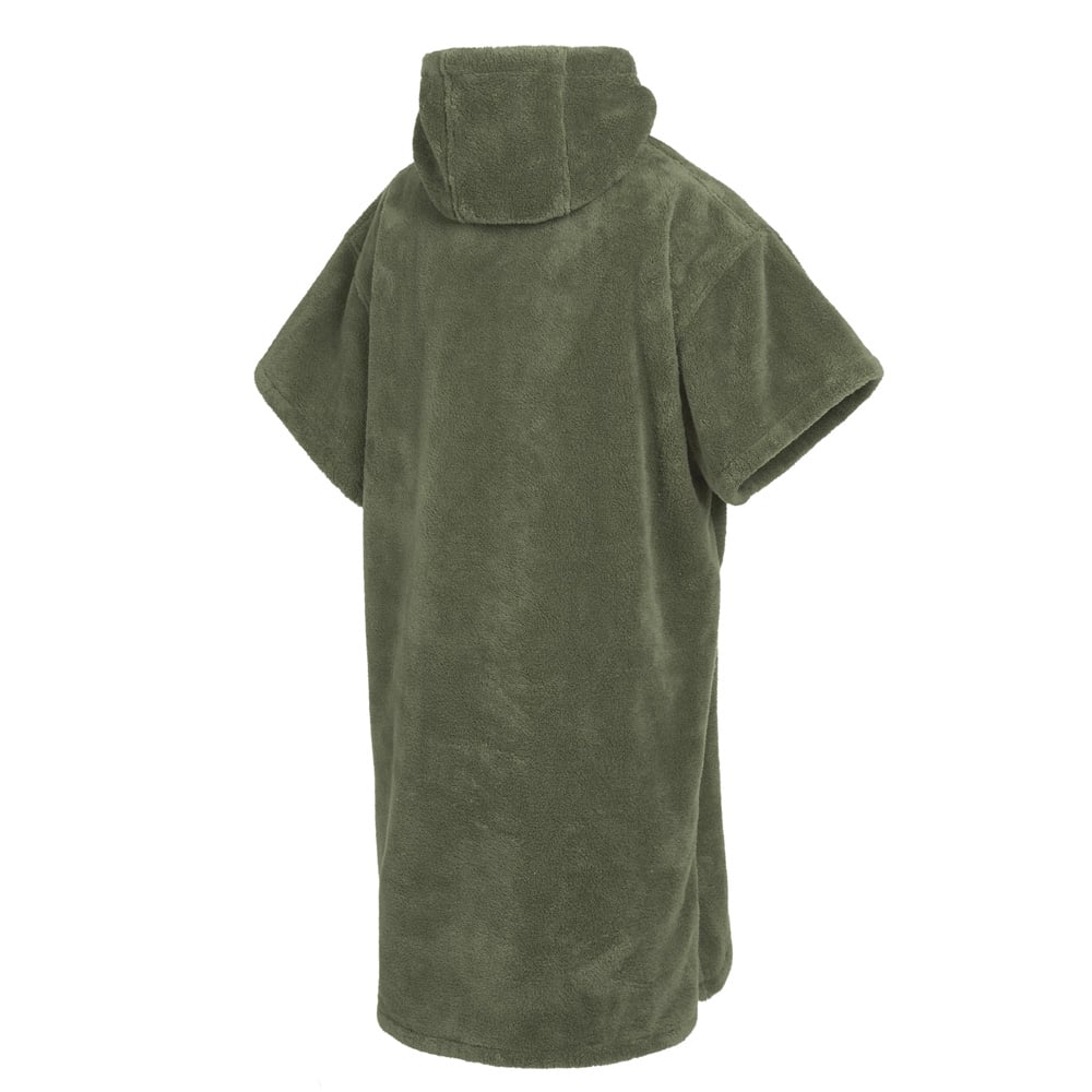 Mystic Poncho Teddy unisex olijf groen 2