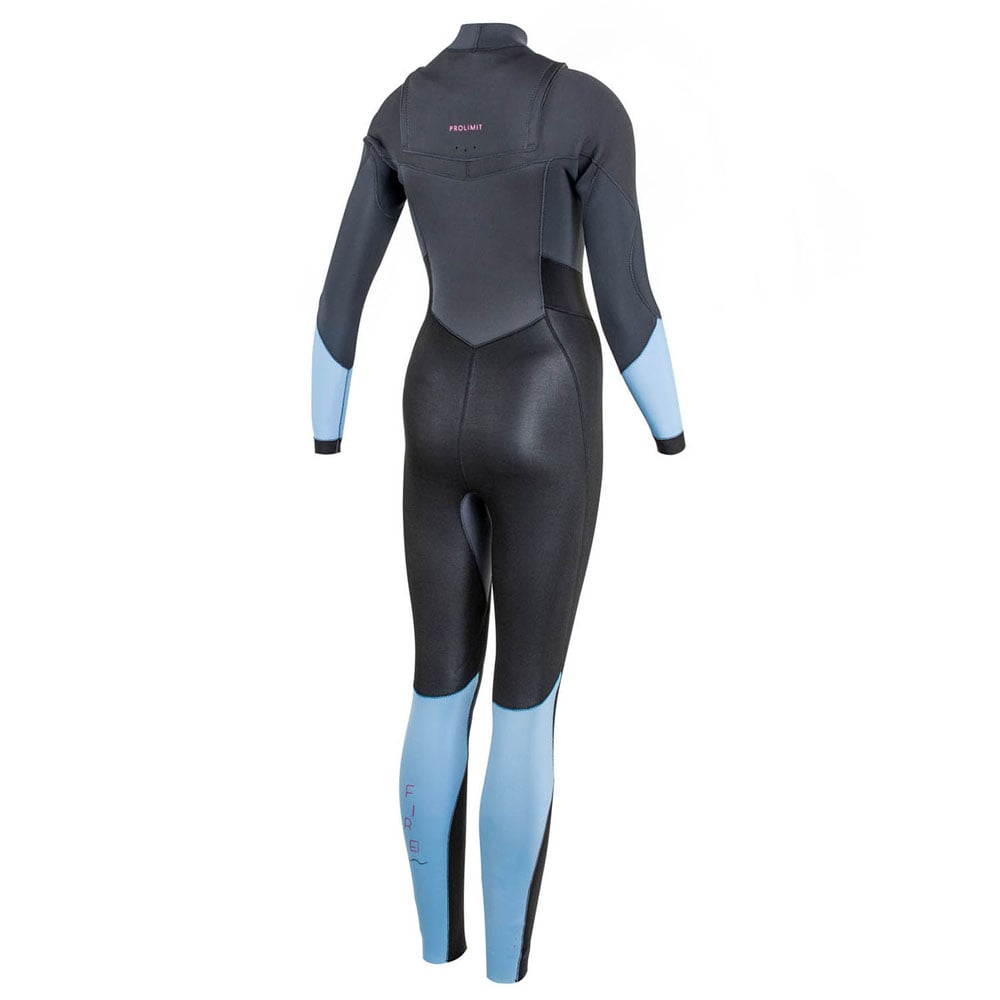 Prolimit Fire steamer Freezip 4/3 mm borstrits grijs wetsuit dames 2