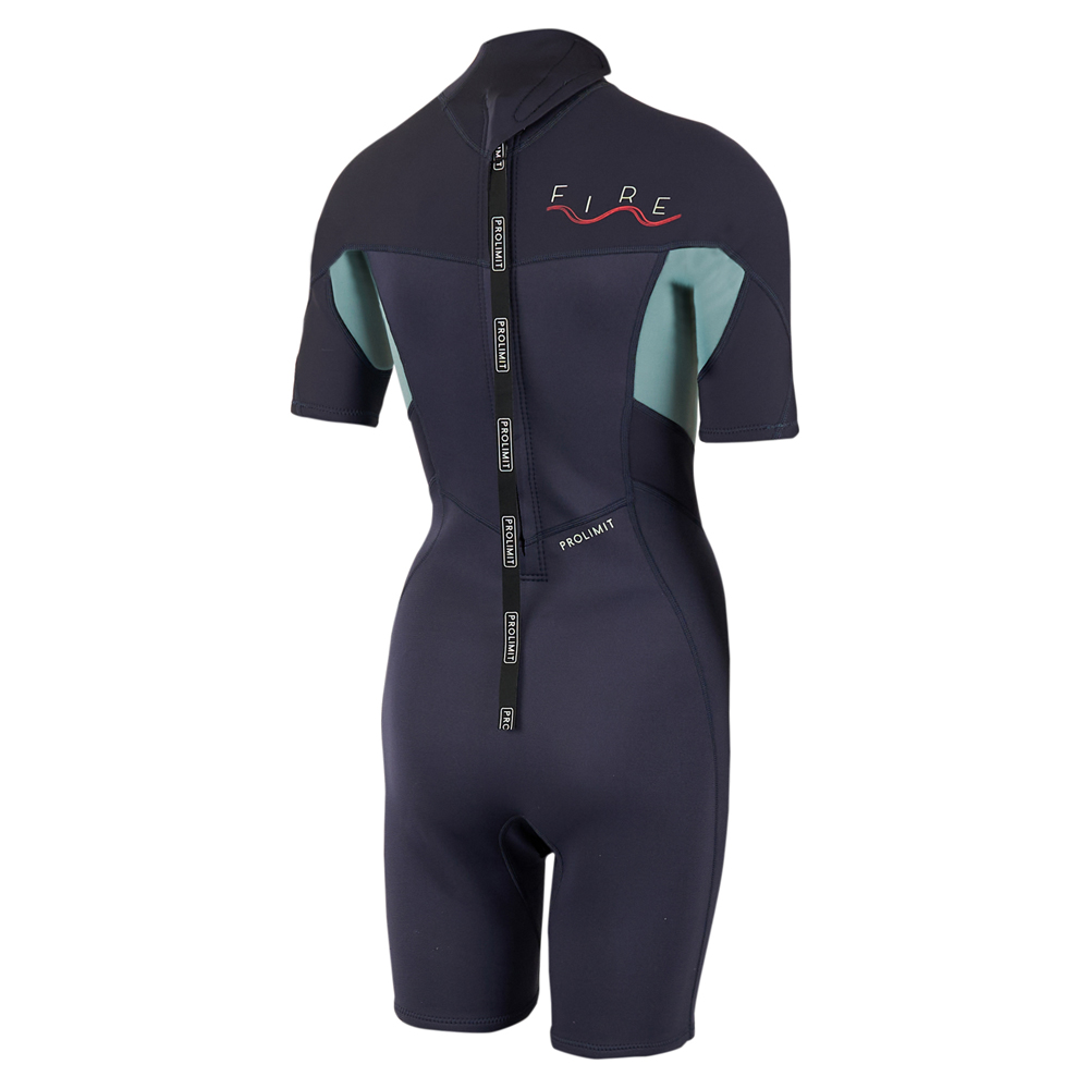 Prolimit Fire shorty 2/2 mm rugrits blauw wetsuit dames 2