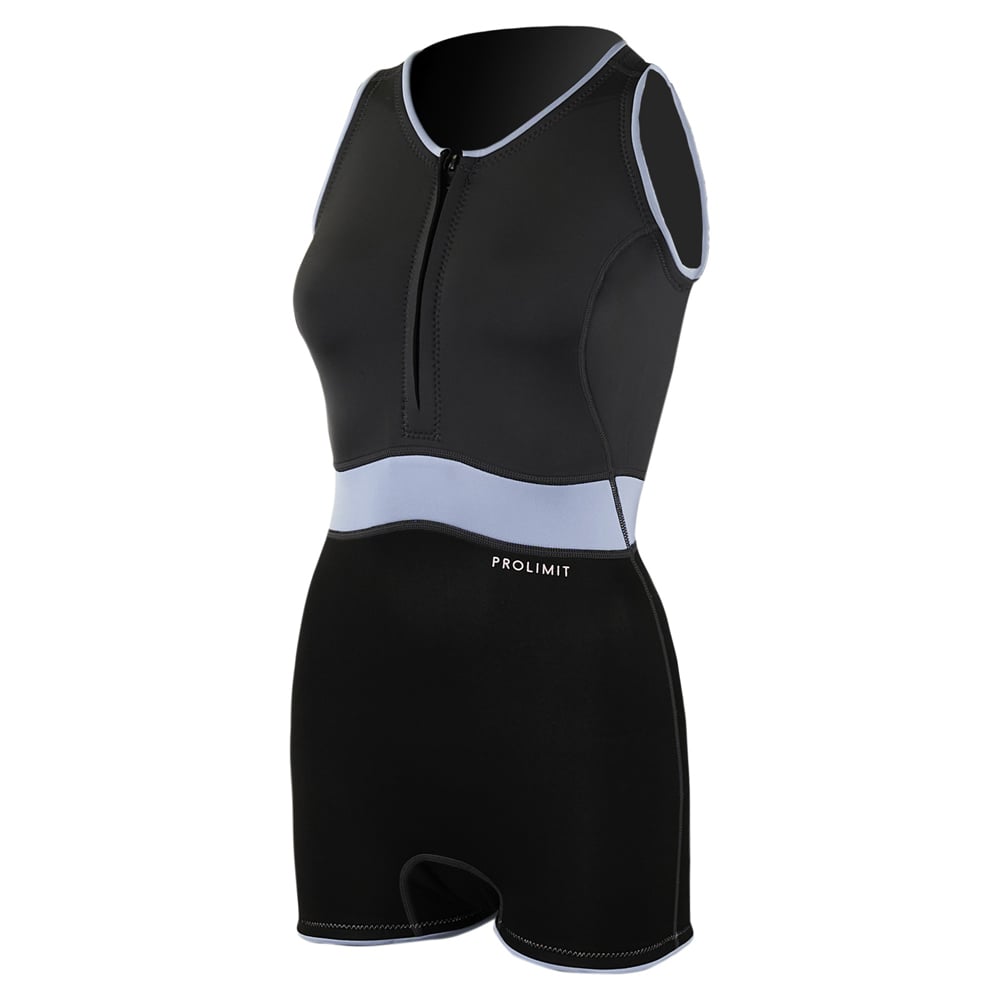 Fire sleeveless shorty 2/2 mm borstrits grijs/blauw wetsuit dames