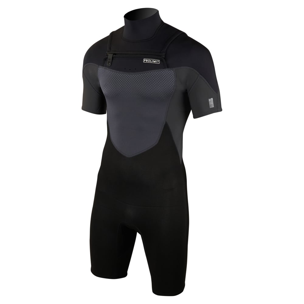 Fusion shorty Freezip 2/2 mm borstrits zwart wetsuit heren