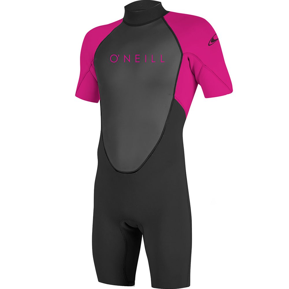 Oneill Reactor-2 2mm rug rits shorty kinderen zwart/roze 1