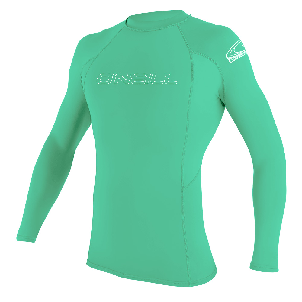 Oneill lange mouwen rash guard kind aqua blauw