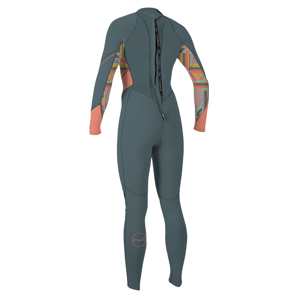 Oneill Bahia fullsuit 3/2 rugrits dames grijs